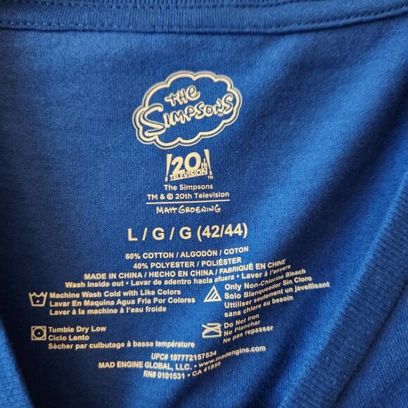 The Simpsons Homer Flag and Sparklers T-Shirt L - Picture 3 of 6